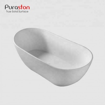 Puraston factory direct freestanding artificial acrylic solid surface bathtub tub on sale in philippines