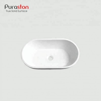 Puraston deep oval shape plastic 100 acrylic wash basin with USA cUPC