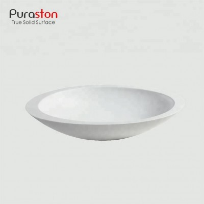 Custom made artificial resin solid surface art shell wash hand basin