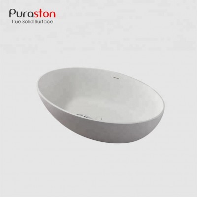 Puraston free standing solid surface bathtub, bath tub factory, China baths manufacturer