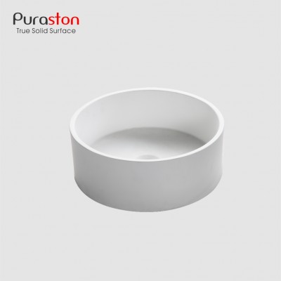 100 acrylic solid surface italian round wash basin for countertop design