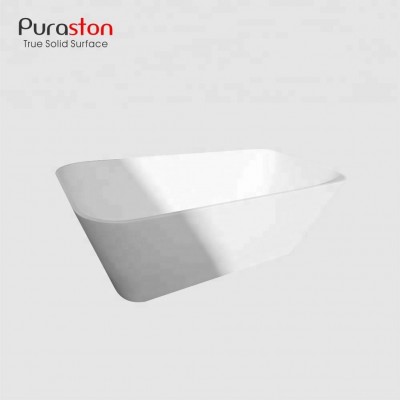 Puraston one piece rectangular artificial resin cast stone freestanding bathtubs with CE/cUPC/CSA